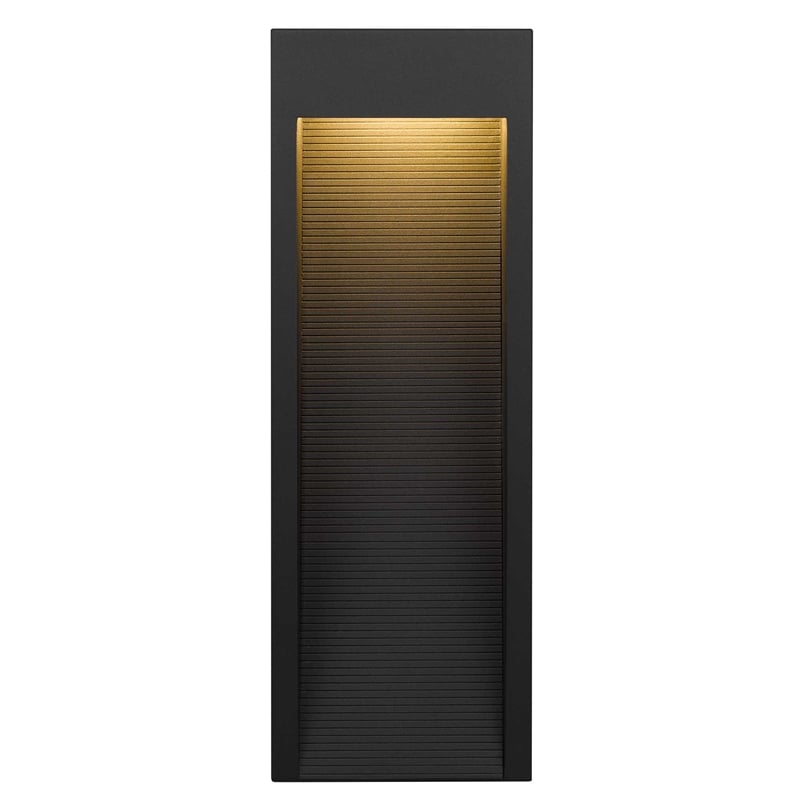 Bowery Hill Modern 16-inch Stainless Steel LED Outdoor Wall Light Black