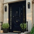 Bowery Hill Modern 16-inch Stainless Steel LED Outdoor Wall Light Black