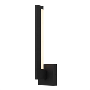 Bowery Hill Modern 18-inch Aluminum LED Outdoor Wall Light Black