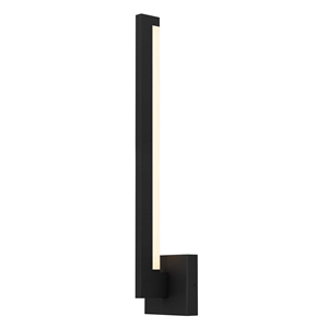 Bowery Hill Modern 24-inch Aluminum LED Outdoor Wall Light Black