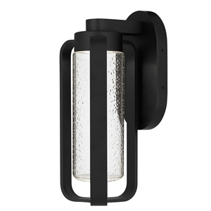 Bowery Hill Modern Aluminum Black 12-inch LED Outdoor Wall Light