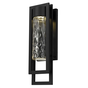 Bowery Hill Modern 19-inch Aluminum LED Outdoor Wall Light Black