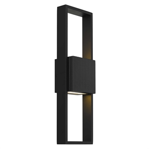 Bowery Hill Modern 18-inch Aluminum LED Outdoor Wall Light Black