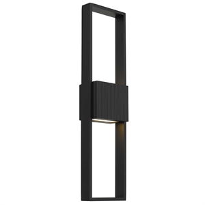 Bowery Hill Modern 24-inch Aluminum LED Outdoor Wall Light Black