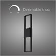 Bowery Hill Modern 32-inch Aluminum LED Outdoor Wall Light Black