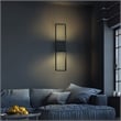 Bowery Hill Modern 32-inch Aluminum LED Outdoor Wall Light Black