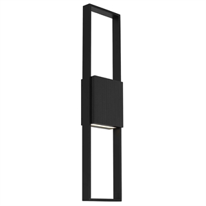Bowery Hill Modern 32-inch Aluminum LED Outdoor Wall Light Black