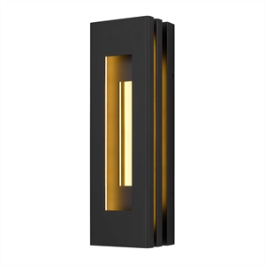 Bowery Hill Modern 18-inch Aluminum LED Outdoor Wall Light Black & Brass