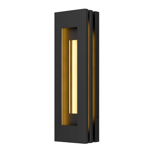 Bowery Hill Modern 22-inch Aluminum LED Outdoor Wall Light Black & Brass
