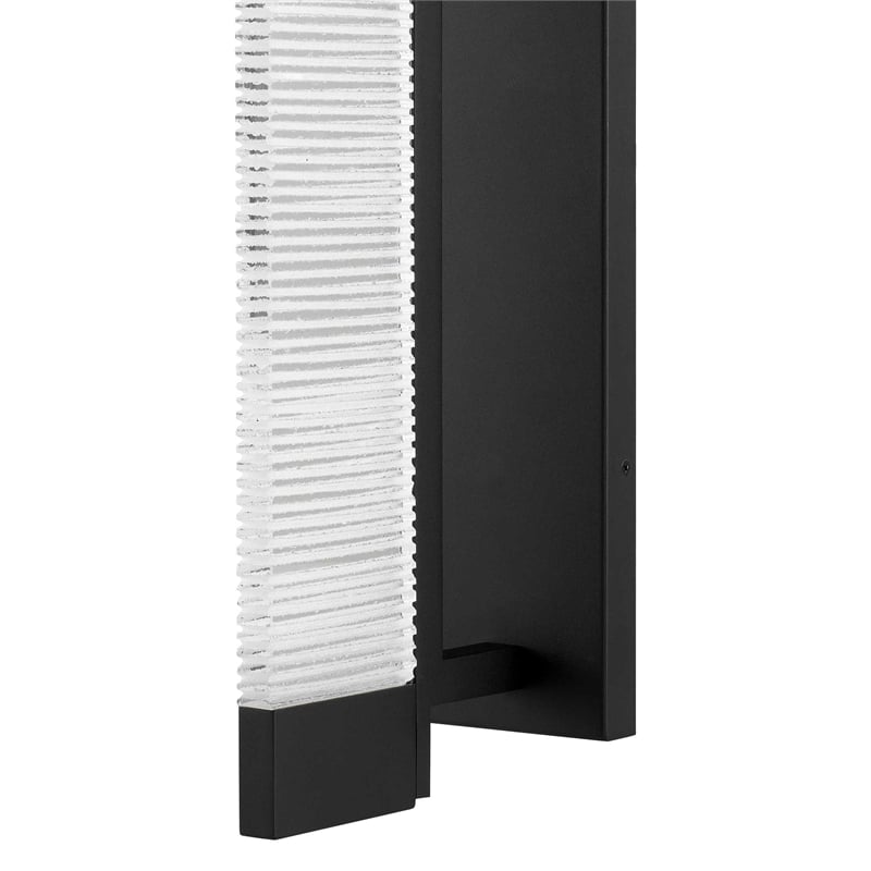 Bowery Hill Modern 26-inch Aluminum LED Outdoor Wall Light Black