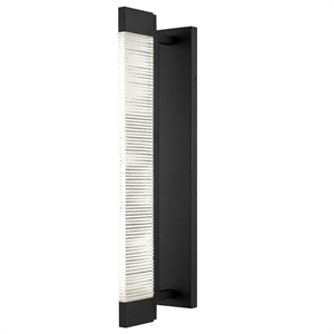 Bowery Hill Modern 26-inch Aluminum LED Outdoor Wall Light Black
