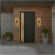 Bowery Hill Modern 20-inch Aluminum LED Outdoor Wall Light in Bronze