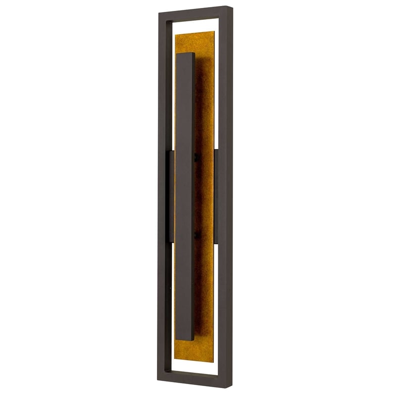 Bowery Hill Modern Aluminum 32-inch LED Outdoor Wall Light in Bronze