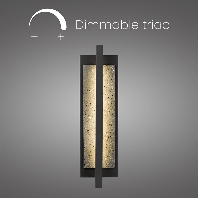 Bowery Hill Modern Aluminum Black 16-inch LED Outdoor Wall Light