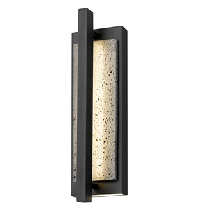 Bowery Hill Modern Aluminum Black 16-inch LED Outdoor Wall Light
