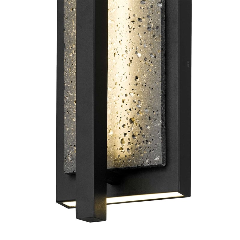 Bowery Hill Modern Aluminum Black 24-inch LED Outdoor Wall Light