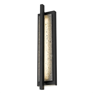 Bowery Hill Modern Aluminum Black 24-inch LED Outdoor Wall Light