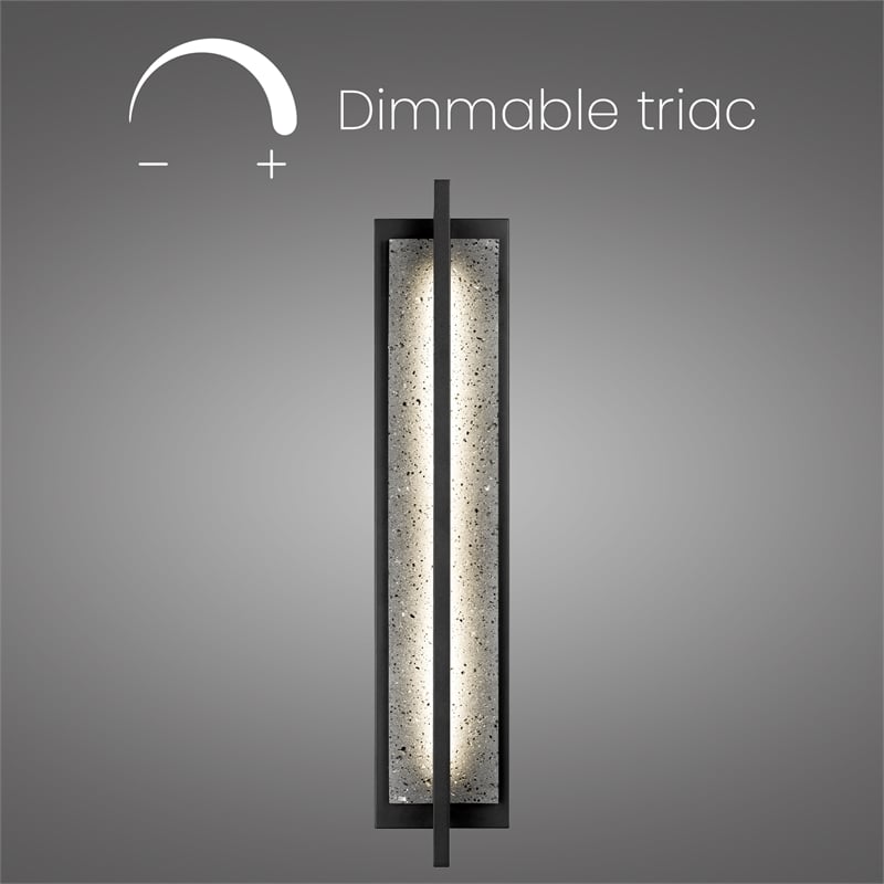 Bowery Hill Modern Aluminum Black 32-inch LED Outdoor Wall Light