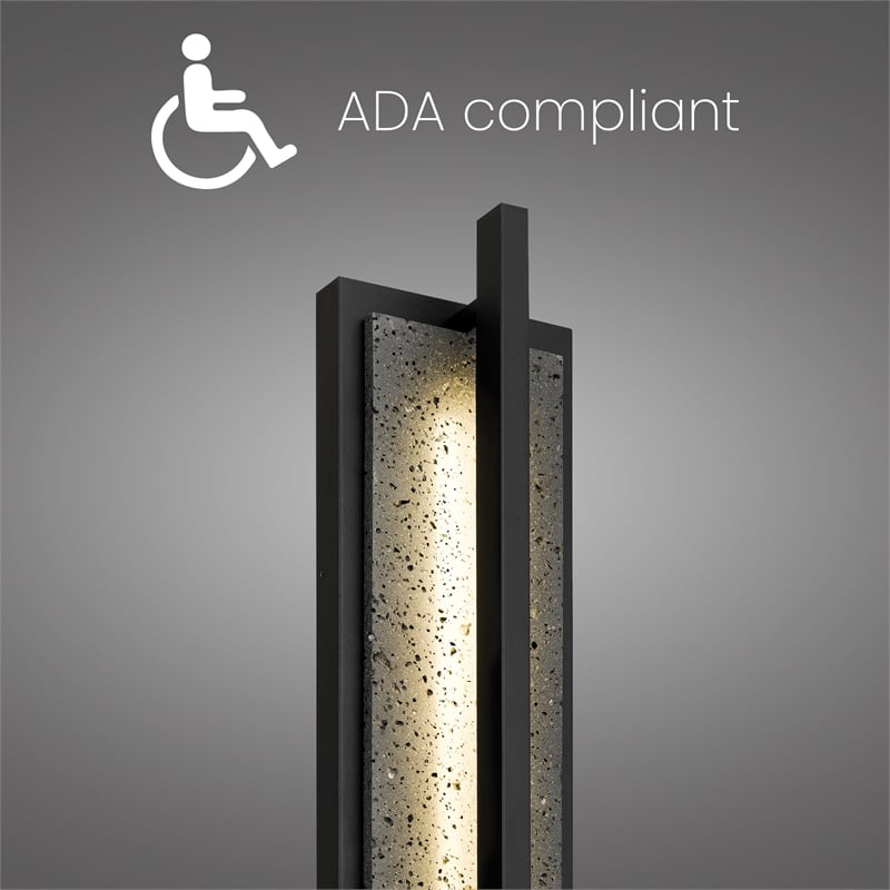 Bowery Hill Modern Aluminum Black 32-inch LED Outdoor Wall Light