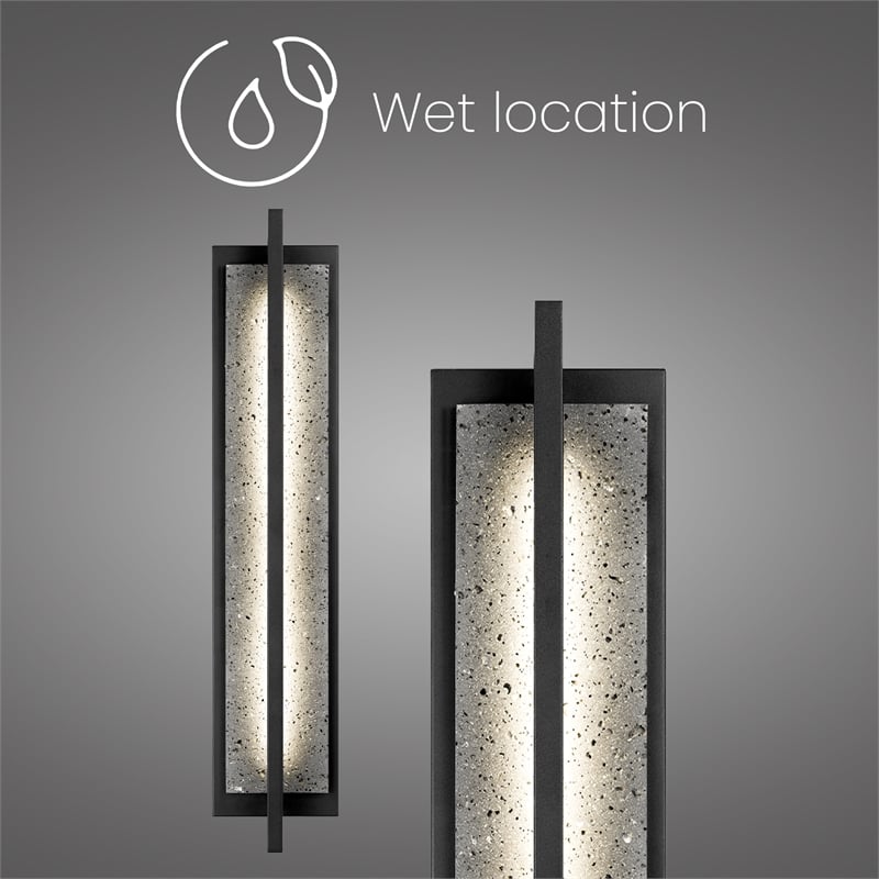 Bowery Hill Modern Aluminum Black 32-inch LED Outdoor Wall Light