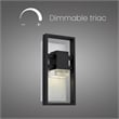 Bowery Hill Modern Aluminum Black 12-inch LED Outdoor Wall Light