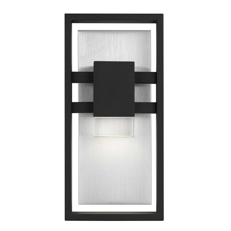 Bowery Hill Modern Aluminum Black 12-inch LED Outdoor Wall Light
