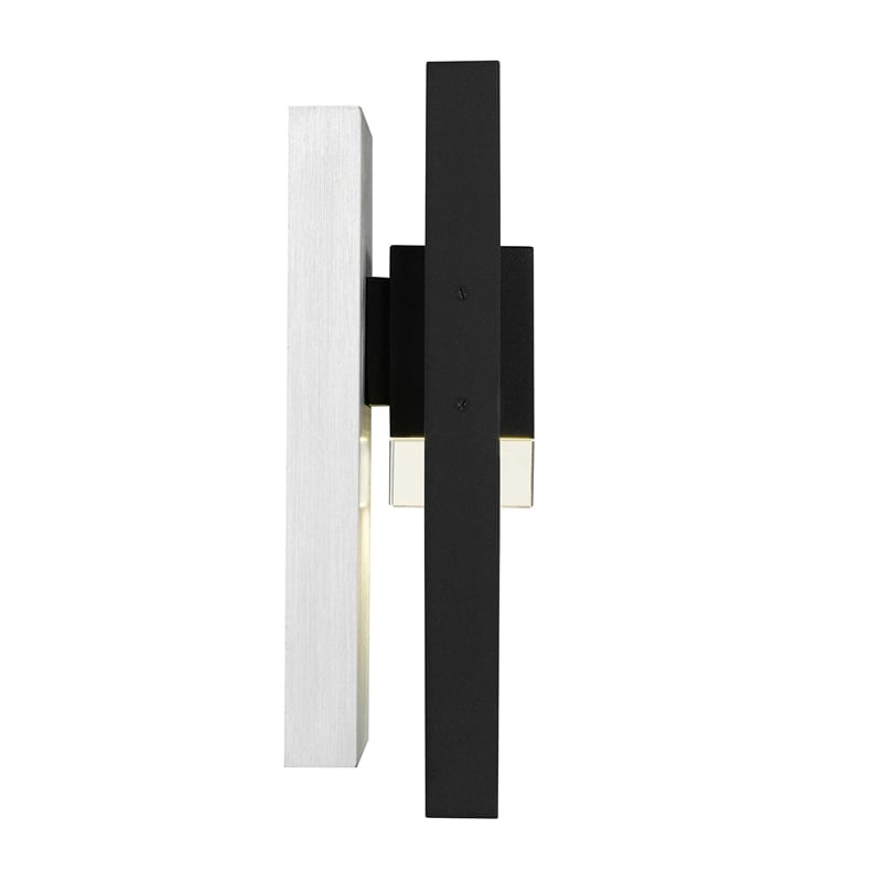 Bowery Hill Modern Aluminum Black 12-inch LED Outdoor Wall Light