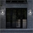 Bowery Hill Modern Aluminum Black 12-inch LED Outdoor Wall Light