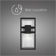 Bowery Hill Modern Aluminum Black 12-inch LED Outdoor Wall Light