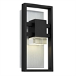 Bowery Hill Modern Aluminum Black 12-inch LED Outdoor Wall Light