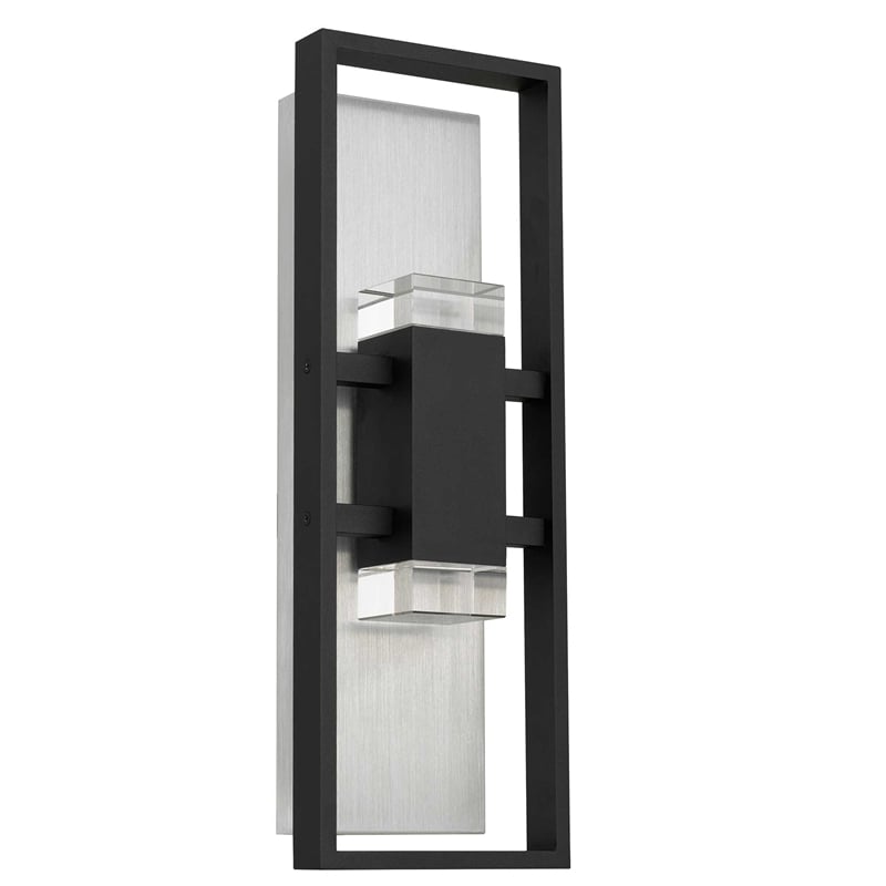 Bowery Hill Modern Aluminum Black 18-inch LED Outdoor Wall Light