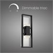 Bowery Hill Modern Aluminum Black 18-inch LED Outdoor Wall Light