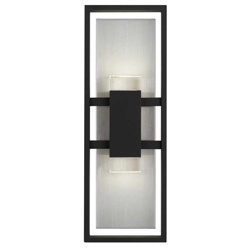 Bowery Hill Modern Aluminum Black 18-inch LED Outdoor Wall Light