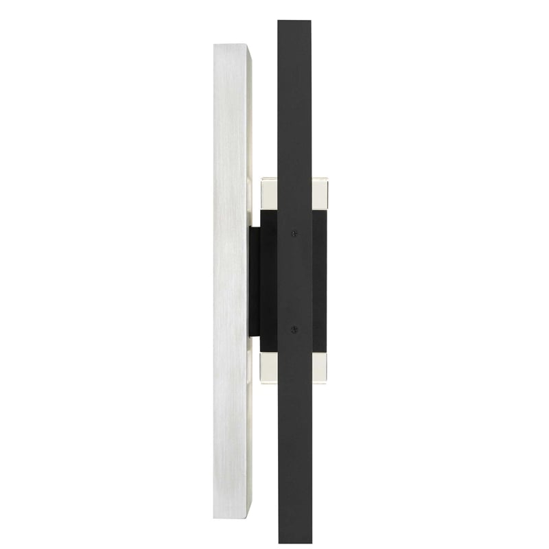 Bowery Hill Modern Aluminum Black 18-inch LED Outdoor Wall Light