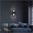 Bowery Hill Modern Aluminum Black 18-inch LED Outdoor Wall Light