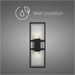 Bowery Hill Modern Aluminum Black 18-inch LED Outdoor Wall Light