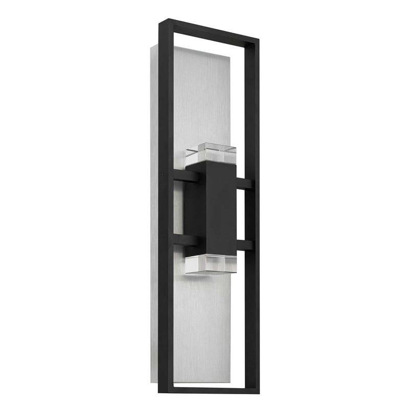 Bowery Hill Modern Aluminum Black 24-inch LED Outdoor Wall Light