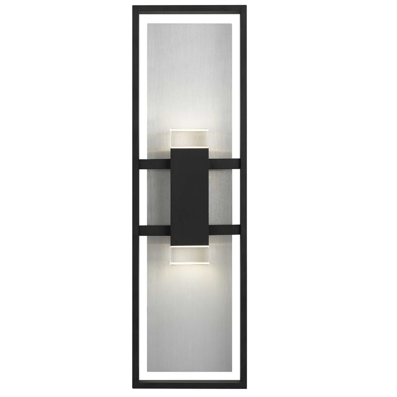 Bowery Hill Modern Aluminum Black 24-inch LED Outdoor Wall Light