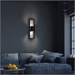 Bowery Hill Modern Aluminum Black 24-inch LED Outdoor Wall Light
