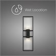 Bowery Hill Modern Aluminum Black 24-inch LED Outdoor Wall Light