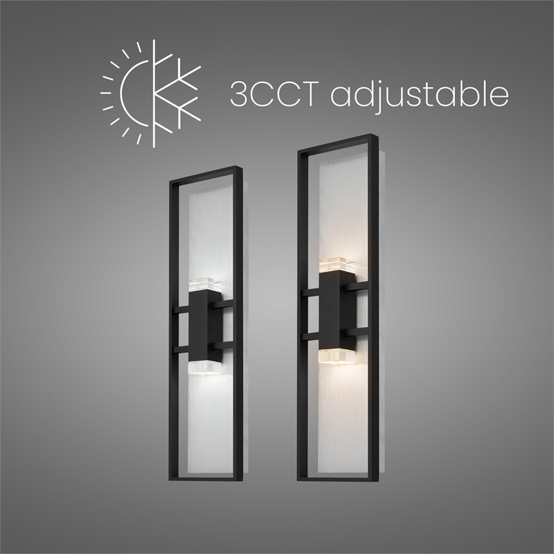 Bowery Hill Modern Aluminum Black 32-inch LED Outdoor Wall Light