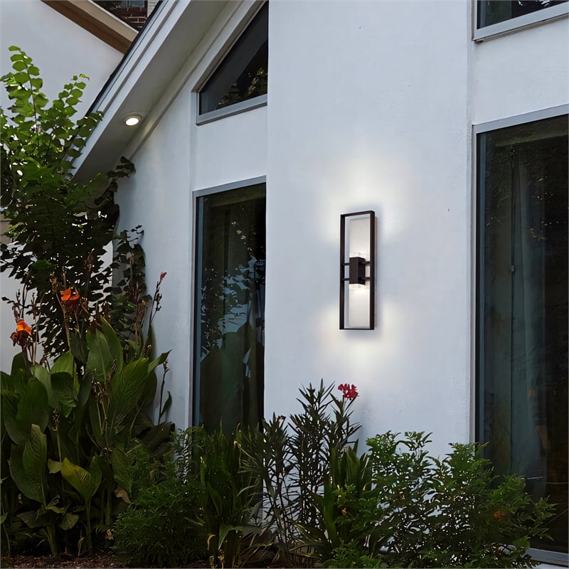 Bowery Hill Modern Aluminum Black 32-inch LED Outdoor Wall Light