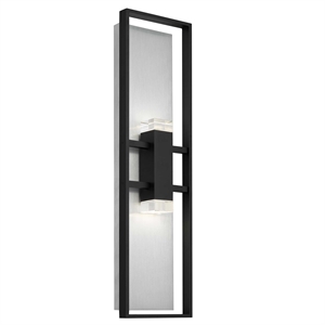 Bowery Hill Modern Aluminum Black 32-inch LED Outdoor Wall Light