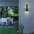 Bowery Hill Modern Aluminum Black 15-inch LED Outdoor Wall Light