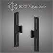 Bowery Hill Modern Aluminum Black 24-inch LED Outdoor Wall Light
