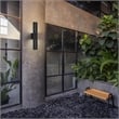 Bowery Hill Modern Aluminum Black 24-inch LED Outdoor Wall Light