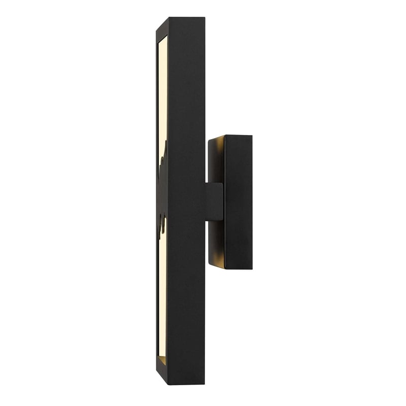 Bowery Hill Modern Aluminum Black 15-inch LED Outdoor Wall Light