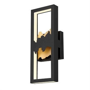 Bowery Hill Modern Aluminum Black 15-inch LED Outdoor Wall Light