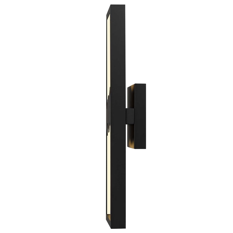 Bowery Hill Modern Aluminum Black 22-inch LED Outdoor Wall Light