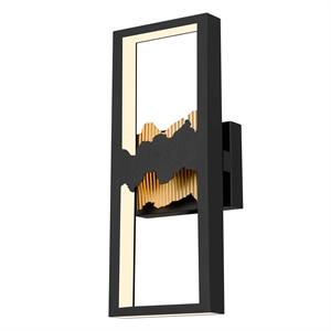 Bowery Hill Modern Aluminum Black 22-inch LED Outdoor Wall Light